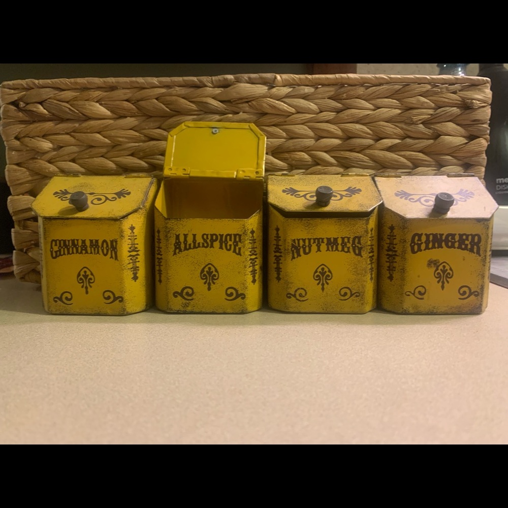 Vintage tin containers